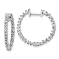 Thumbnail for 14k White Gold Diamond Hinged Hoop Earring Mountings