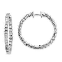 Thumbnail for 14k White Gold Diamond Hinged Hoop Earring Mountings