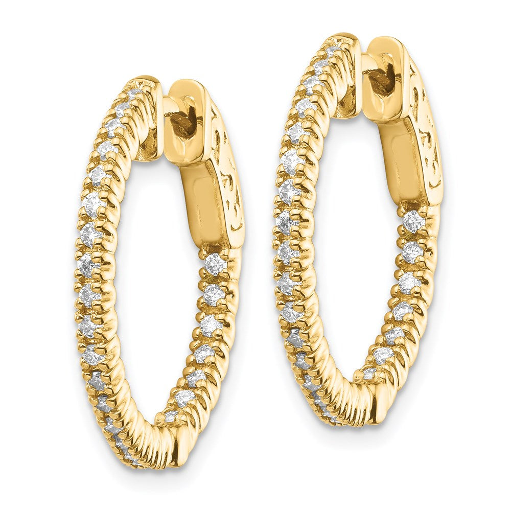 14k Round Hoop w/Safety Clasp Earring Mountings