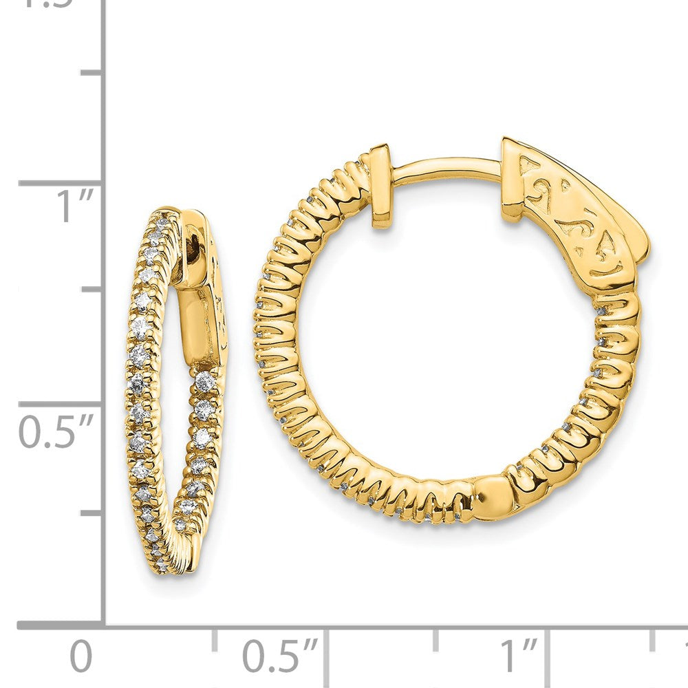 14k Round Hoop w/Safety Clasp Earring Mountings