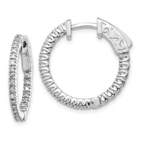 Thumbnail for 14k White Gold Round Hoop w/Safety Clasp Earring Mountings