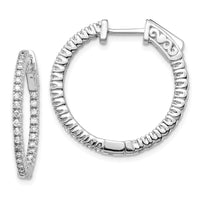 Thumbnail for 14k White Gold Round Hoop w/Safety Clasp Earring Mountings