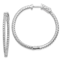 Thumbnail for 14k White Gold Round Hoop w/Safety Clasp Earring Mountings
