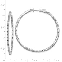 Thumbnail for 14k White Gold Round Hoop w/Safety Clasp Earring Mountings