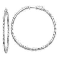 Thumbnail for 14k White Gold Round Hoop w/Safety Clasp Earring Mountings