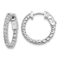 Thumbnail for 14k White Gold Round Hoop w/Safety Clasp Earring Mountings