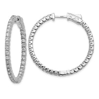 Thumbnail for 14k White Gold Round Hoop w/Safety Clasp Earring Mountings
