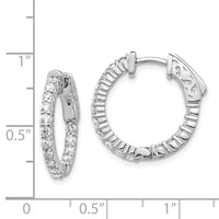 Thumbnail for 14k White Gold Round Hoop w/Safety Clasp Earring Mountings
