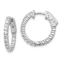 Thumbnail for 14k White Gold Round Hoop w/Safety Clasp Earring Mountings