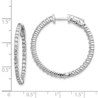 Thumbnail for 14k White Gold Round Hoop w/Safety Clasp Earring Mountings