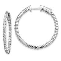 Thumbnail for 14k White Gold Round Hoop w/Safety Clasp Earring Mountings