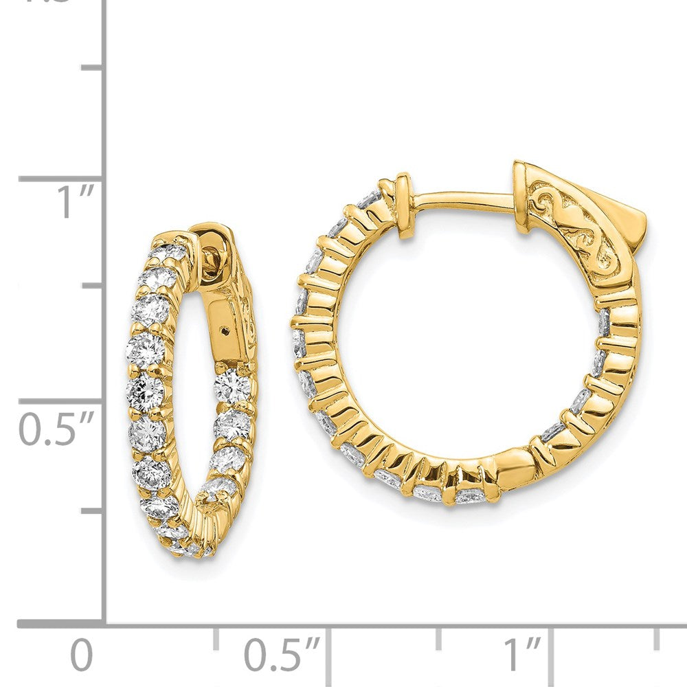 14k Round Hoop w/Safety Clasp Earring Mountings