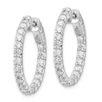 Thumbnail for 14k White Gold Round Hoop w/Safety Clasp Earring Mountings