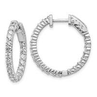 Thumbnail for 14k White Gold Round Hoop w/Safety Clasp Earring Mountings
