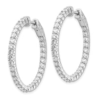 Thumbnail for 14k White Gold Round Hoop w/Safety Clasp Earring Mountings
