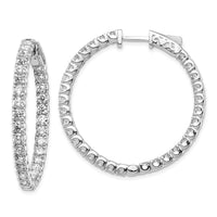 Thumbnail for 14k White Gold Round Hoop w/Safety Clasp Earring Mountings