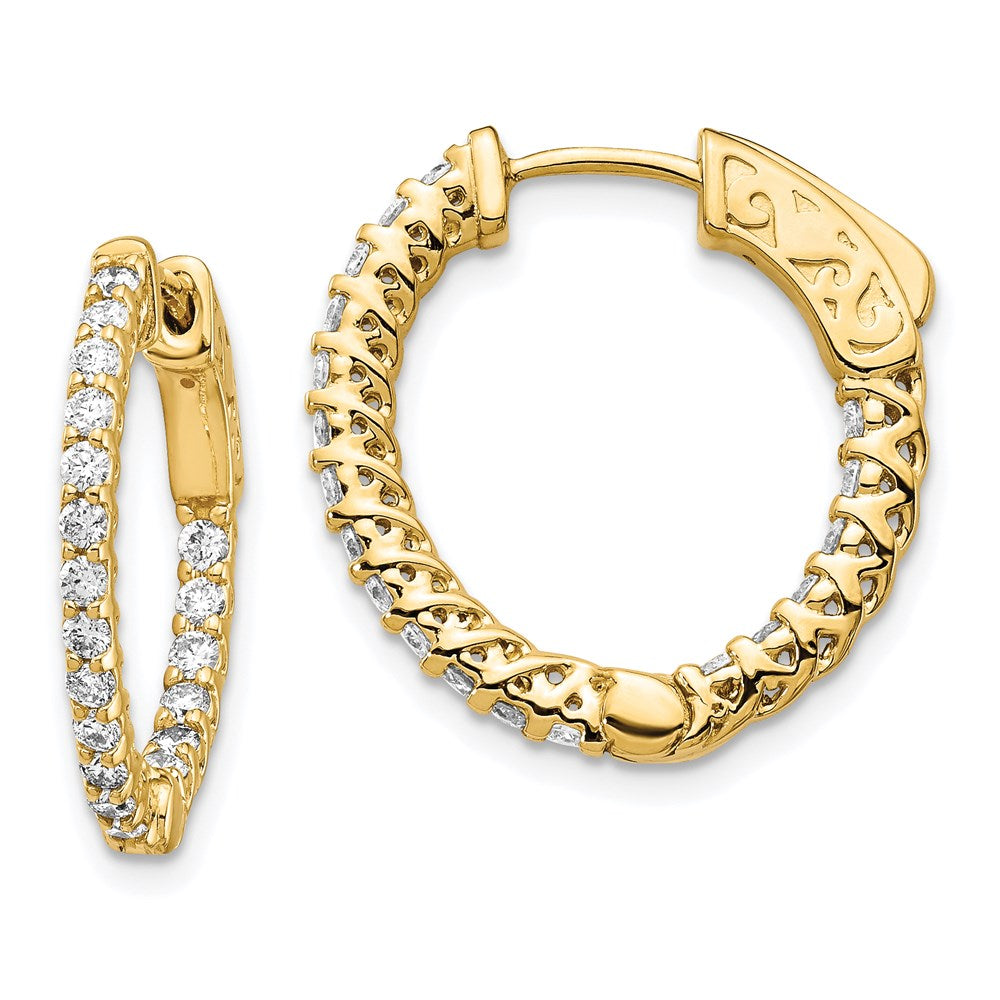 14k Round Hoop w/Safety Clasp Earring Mountings