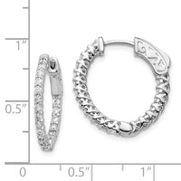 Thumbnail for 14k White Gold Round Hoop w/Safety Clasp Earring Mountings