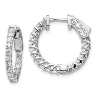 Thumbnail for 14k White Gold Round Hoop w/Safety Clasp Earring Mountings