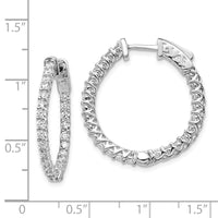 Thumbnail for 14k White Gold Round Hoop w/Safety Clasp Earring Mountings
