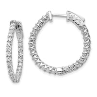 Thumbnail for 14k White Gold Round Hoop w/Safety Clasp Earring Mountings