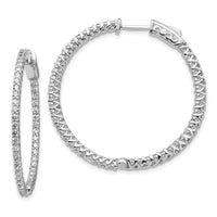 Thumbnail for 14k White Gold Round Hoop w/Safety Clasp Earring Mountings