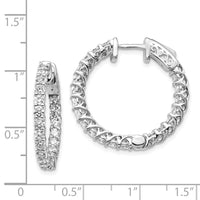 Thumbnail for 14k White Gold Round Hoop w/Safety Clasp Earring Mountings