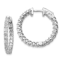 Thumbnail for 14k White Gold Round Hoop w/Safety Clasp Earring Mountings