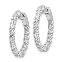 Thumbnail for 14k White Gold Round Hoop w/Safety Clasp Earring Mountings