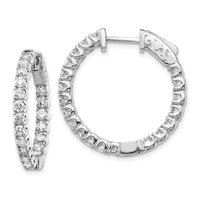 Thumbnail for 14k White Gold Round Hoop w/Safety Clasp Earring Mountings