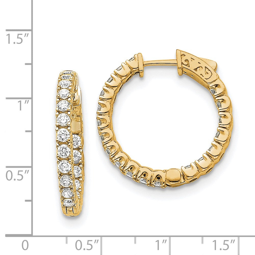 14k Round Hoop w/Safety Clasp Earring Mountings