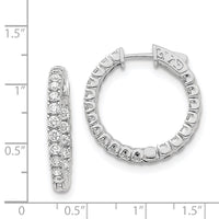 Thumbnail for 14k White Gold Round Hoop w/Safety Clasp Earring Mountings