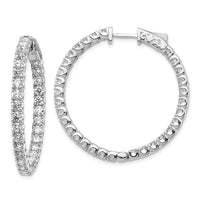Thumbnail for 14k White Gold Round Hoop w/Safety Clasp Earring Mountings