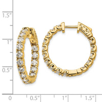 Thumbnail for 14k Diamond Round Hoop w/Safety Clasp Earrings