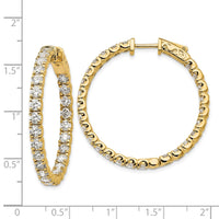 Thumbnail for 14k Diamond Round Hoop w/Safety Clasp Earrings
