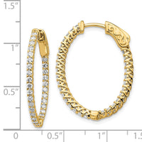 Thumbnail for 14k Oval Hoop w/Safety Clasp Earring Mountings