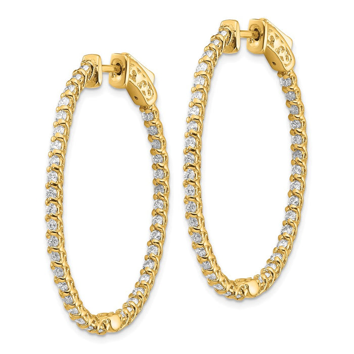 14k Oval Hoop w/Safety Clasp Earring Mountings