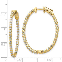 Thumbnail for 14k Oval Hoop w/Safety Clasp Earring Mountings