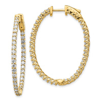 Thumbnail for 14k Oval Hoop w/Safety Clasp Earring Mountings