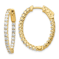 Thumbnail for 14k Oval Hoop w/Safety Clasp Earring Mountings