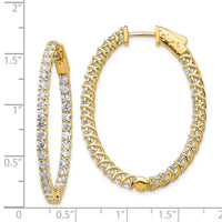 Thumbnail for 14k Oval Hoop w/Safety Clasp Earring Mountings