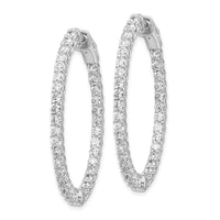 Thumbnail for 14k White Gold Oval Hoop w/Safety Clasp Earring Mountings