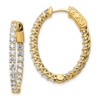 Thumbnail for 14k Oval Hoop w/Safety Clasp Earring Mountings