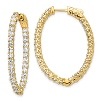 Thumbnail for 14k Oval Hoop w/Safety Clasp Earring Mountings