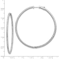 Thumbnail for 14k White Gold Round Hoop w/Safety Clasp Earring Mountings