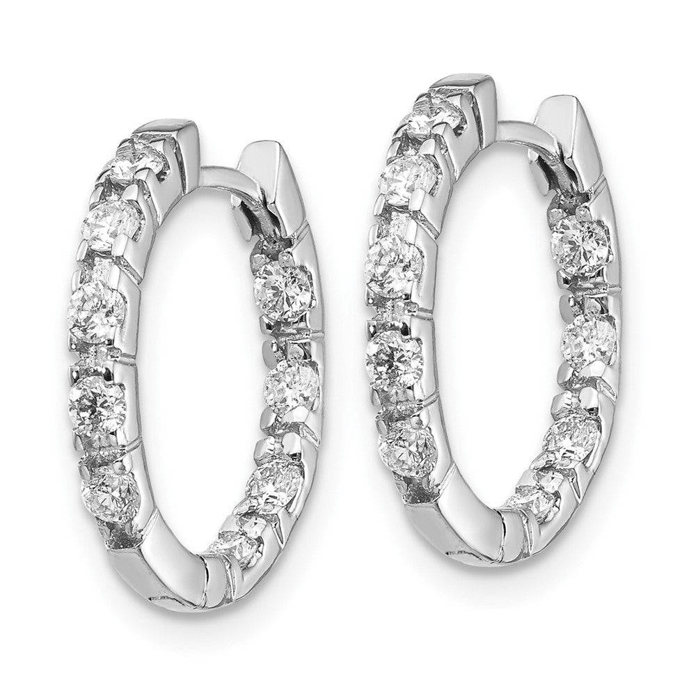 14k White Diamond Hinged Hoops Mountings