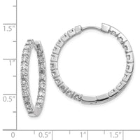 Thumbnail for 14k White Diamond Hinged Hoops Moutnings