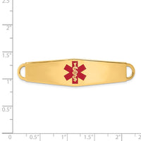 Thumbnail for 14k Red Enamel Medical Jewelry ID Plate