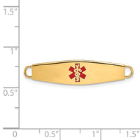 Thumbnail for 14k Red Enamel Medical Jewelry ID Plate