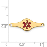 Thumbnail for 14k Red Enamel Medical Jewelry ID Plate